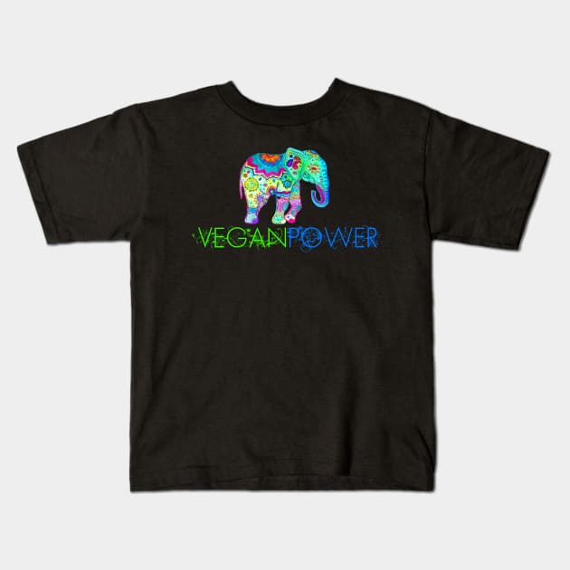 Vegan Power - Vegan Activism, Vegan Christmas, Gifts, 2023 Kids T-Shirt by KindWanderer